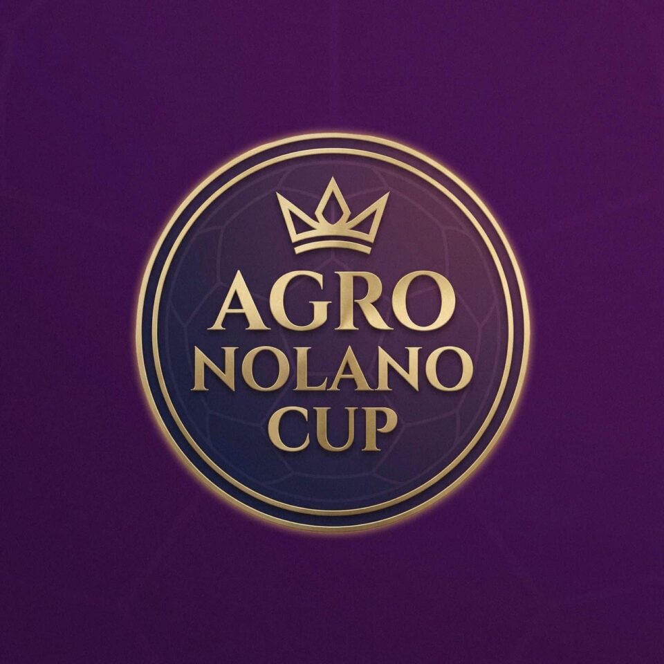 Logo ufficiale Agronolano Cup 2026 dorato street soccer Nola